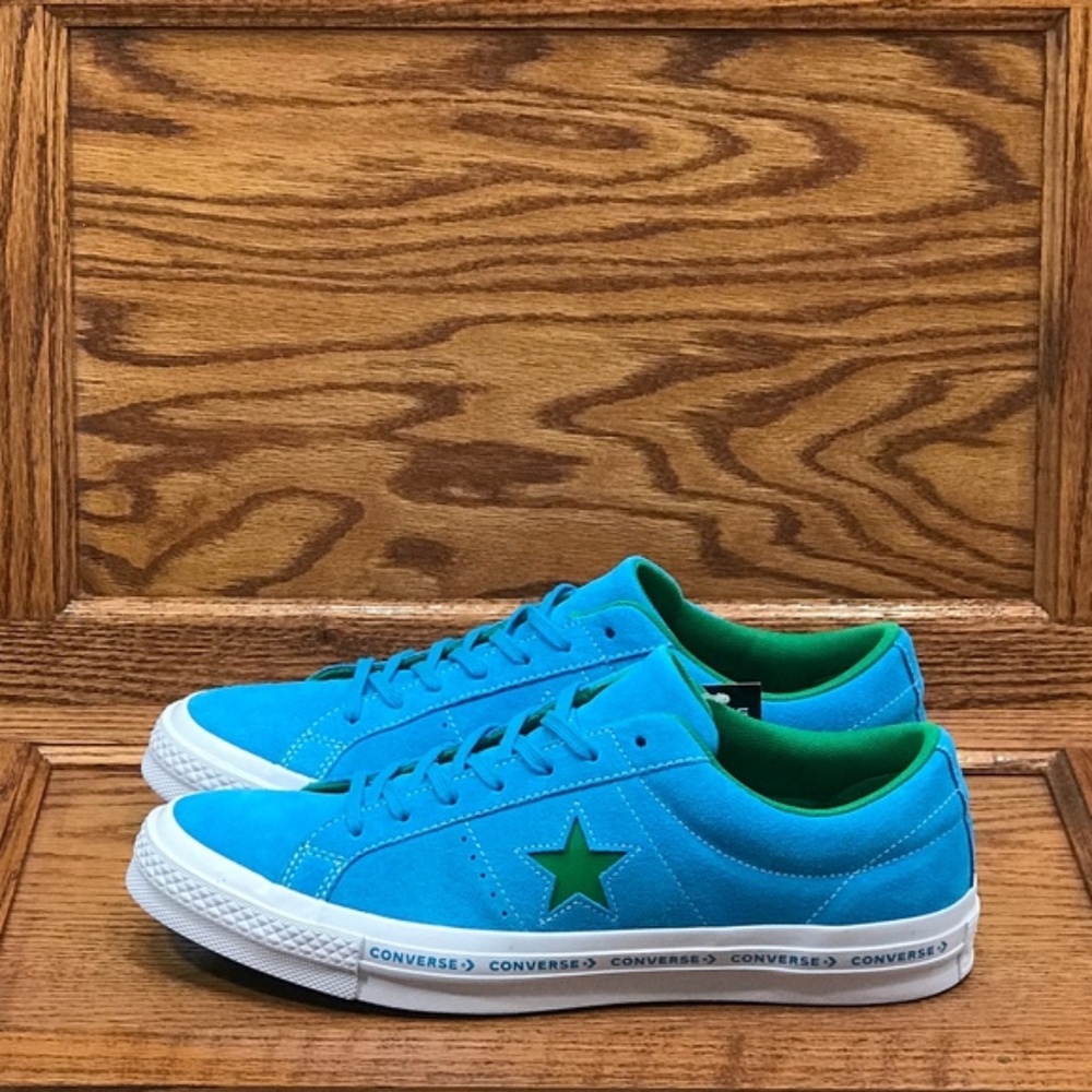 Converse One Star Ox Hawaiian Ocean Jolly Green Suede Sneakers Size Mens 12
